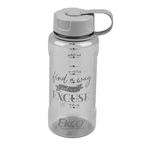 Catálogo para Comprar On-line Termos ecko . 45 Botella para Agua de 1 Litro Ekco Motivacional, Color Gris con Taparosca