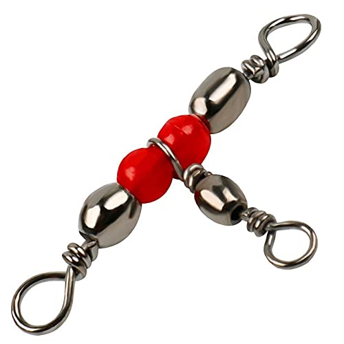 20-500 stücke Angelstecker Rolling Swivels Messingfass 3-Wege-Fischerei Swivel Tangle-Angelgerät Zubehör DKEKE (Color : 500 PCS)