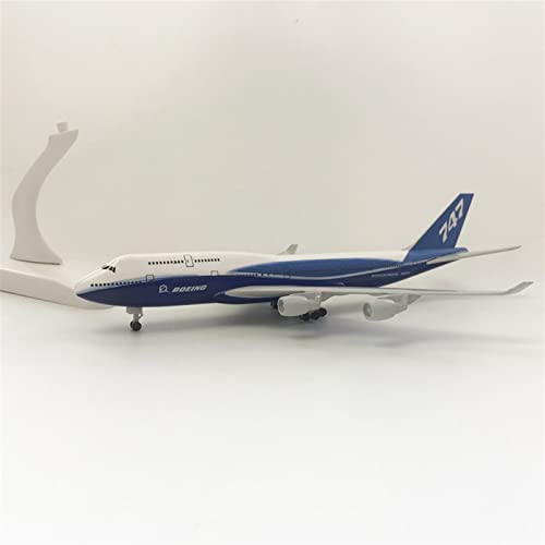 Boeing B747 réplica escala modelo avión metal fundido ornamento estático 3