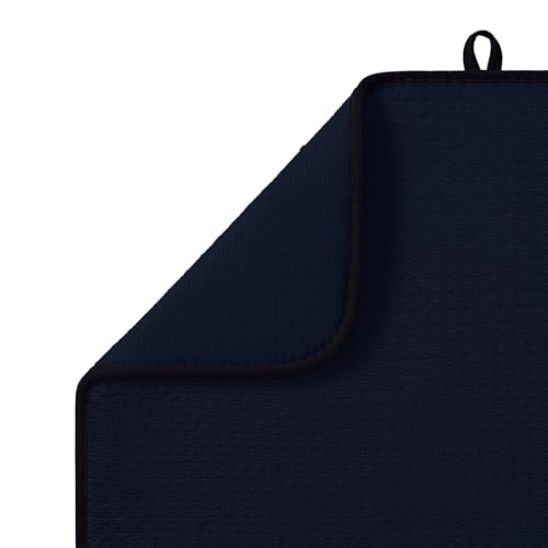 Image of Microfibre Drying Mat for Kitchen Dish Drying Drainer Mat Absorbent Drying Mat Washing Up for Glass, Plate & Cup 16inch x 18inch 2 Pack (Black)