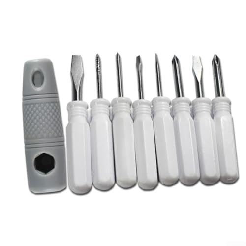 Ensemble de tournevis multifonctions 9 en 1 avec embouts magnétiques, têtes en acier au chrome vanadium pour PH0 PH1 PH2 SL3 SL5 SL6, kit d'outils interchangeables avec poignée en T pour réparation