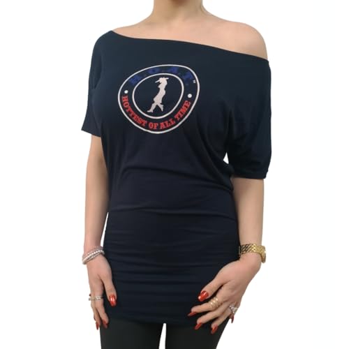 Country Girls Clothing H.O.A.T. (Hottest of All Time) Navy Off The Shoulder Women's Dress (US, Alpha, Medium, Regular, Regular, Navy)