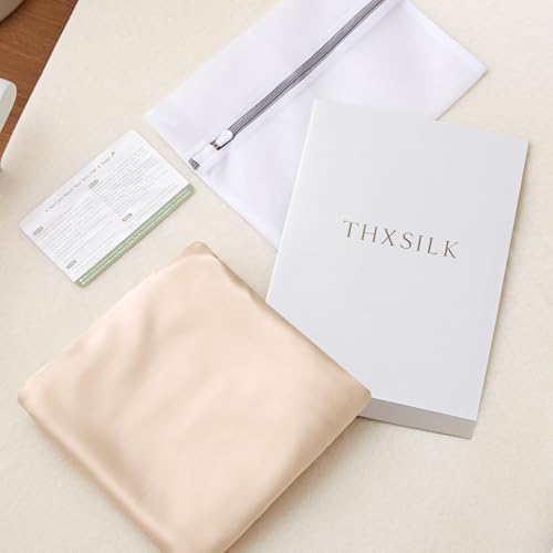 THXSILK 100% 7A+ Grade Mulberry Silk Mini Crib Toddler Baby Bedding Sleeve Sheet for Hair and Skin Health, No More Bed Head and Baby Bald Spots 41.4inch*20.5inch, Champagne - Image 3