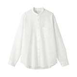 無印良品 紳士 ヘンプコットンスタンドカラー長袖シャツ メンズ AC21EA6S 白 L