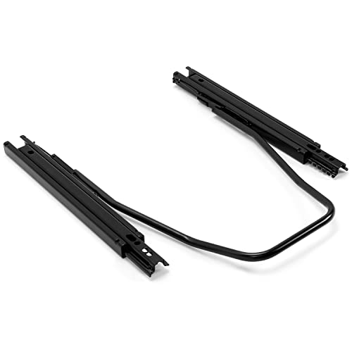 ECOTRIC Universal Seat Sliders Seat Mounting Track Dual Locking Rails Brackets Kit Most Aftermarket Seats- 1 x Set of Sliders Electrophoresis Black