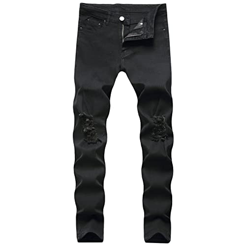 Jeans Slim elásticos para hombre color sólido talla 40 miniatura 1