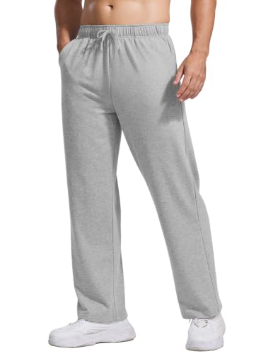 Men's Straight Leg Sweatpants Loose Fit Lightweight Sweat Pants for Men