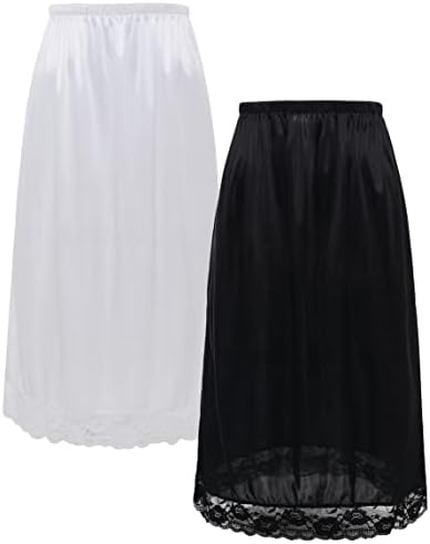 Coucoland Half Slips for Under Dresses – Black Womens Underskirt Half Slip Women Under Dress Shirt Skirt Extender