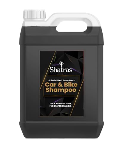 Shatras Black Car Wash Shampoo Concentrate - pH Neutral, Thick Suds With Shine Enhancing Formula - Bubblewash Snow Car Foam Shampoo That Works With Both Bucket Wash And Foam Cannon