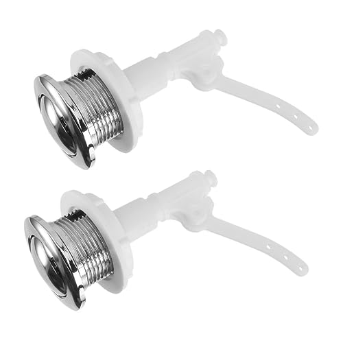 HEMOTON 2st Wc Taste Schalter Knopf Für Toilette Wasserventilknopf Toilettentankknopf Toilettenspülset Mit Druckknopf Universal-wc-spültaste Tankspültaste Abs Haushalt Weiß Netzschalter