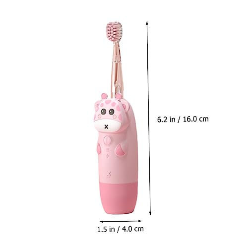 1 Satz Sonic Vibrations Kinderzahnbürste Elektrische Zahnbürste für Ergonomisches Design Teilig Bürstenköpfe Batterie Sanfte Borsten Buntem Cartoon Design für Gründliche – Bild 7