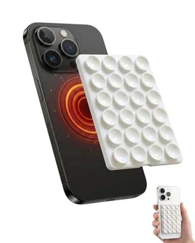 KAHZOR Soporte Móvil Magnético con Ventosa para Magsafe e iPhone | Silicona Antideslizante para Selfies, Videollamadas y Navegación Manos Libres en Superficies Lisas