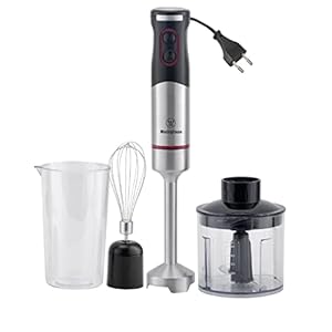 Westinghouse 220 Volt Hand Blender 1000W – 3 in 1 Hand blender includes blending shaft, 500 ml chopper bowl, 700 ml beaker and whisk-220V 240V (Not For Use In USA)