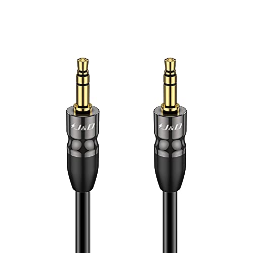 Cavo Audio Jack 3,5 Mm JZK – Doppio Connettore Curvo A 90°, Placcato Oro, 1,8 M – Perfetto Per Auto, Cuffie E Altoparlanti