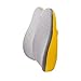 Qingzhuan Cojín de Apoyo Lumbar para la Espalda Fundas Lavables de Espuma Viscoelástica Cojines de Silla Que Previenen el Dolor de Espalda (Amarillo)