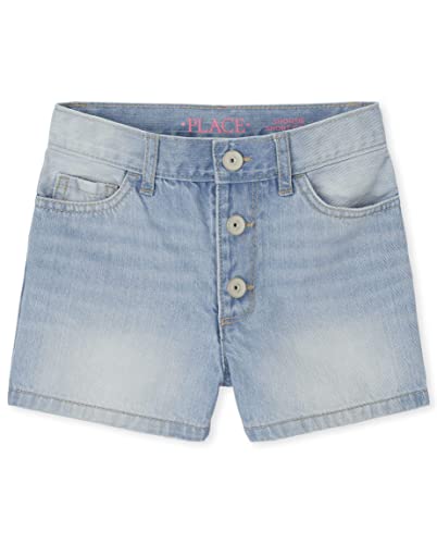 Image of The Children's Place Girls Denim Shortie Shorts