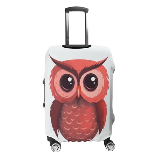 Carry on Luggage Cover Cute Red Owl Suitcase Covers for Luggages Tsa Approved Travel Luggage Sleeve Protector Elastic Suitcase Protector Anti-Scratch Washable Fits 19-30 Inch Case -M4