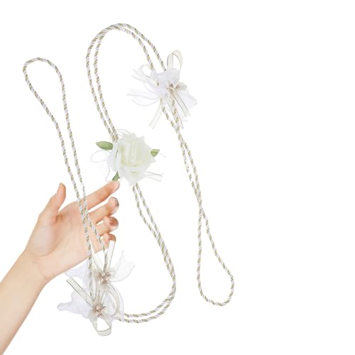 Lazo de boda blanco Amosfun elegante de plástico para decoración de ceremonias 5