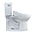 TOTO Drake WASHLET+ Two-Piece Elongated 1.28 GPF TORNADO FLUSH Toilet with C5 Bidet Seat, Cotton White - MW7763084CEG#01