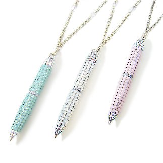 Amazon | [アビステ]ABISTE チェーン付キラキラボールペン/ROSE