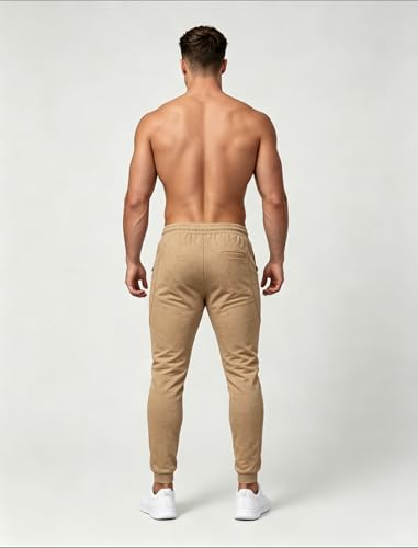 Image of Mens Slim Fit Joggers Tapered Sweatpants for Gym Running Athletic