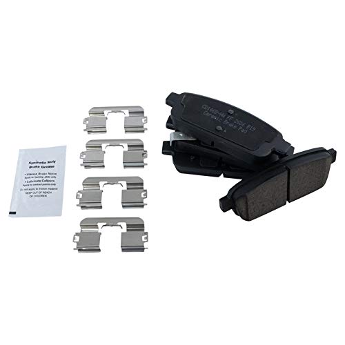 Image of TRQ Rear Brake Pad and Rotor Set Ceramic Solid Rotors G Coated Calipers | For 2012-2017 Buick Verano