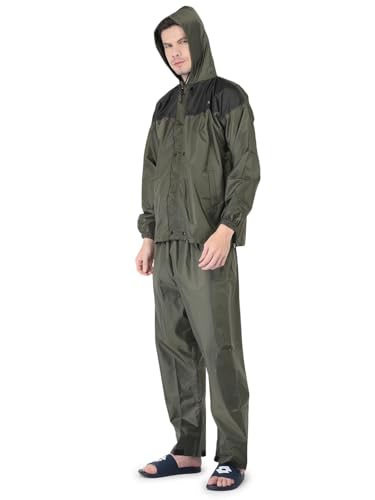 Image of Ranger Unisex 1 Set Rain Suit with Hooded Jacket & Trouser | TPU Coated Bike Riding Wear with Seam Sealed Protection