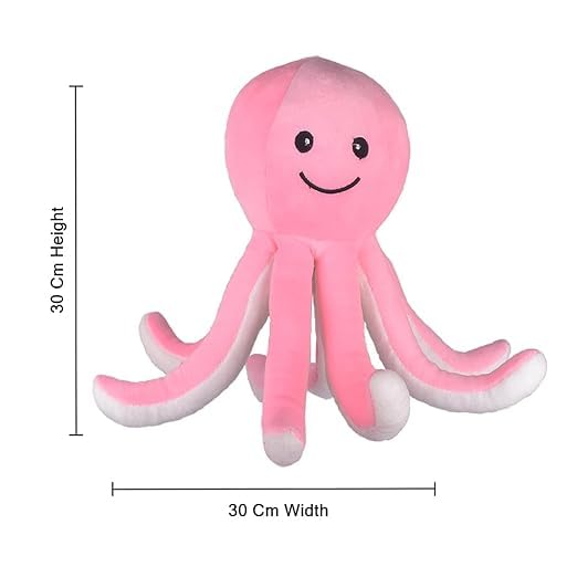 Image of Green Octopus Plush Soft Toy for Kids - 30cm Stuffed Animal | Cute & Cuddly Sea Animal Toy for Boys & Girls | Birthday Gift
