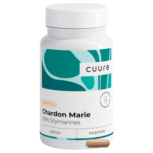 Chardon Marie Detox Foie - CUURE - 30 Jours - 5 Fois Plus Assimilable Avec Phytosome® - 20% de Silymarine - Regénération & Protection du Foie - Purification du Corps - Vegan - Fabriqué en France
