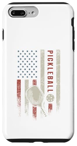 Vintage American US Flag Pickleball Paddle �X�}�z�P�[�X iPhone 7 Plus/8 Plus �p