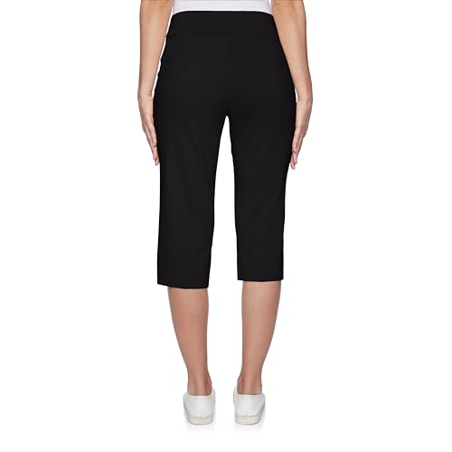 Ruby Rd. womens Womens Petite Mid-rise Pull-on Straight Solar Millennium Tech Clamdigger with Side Splits2