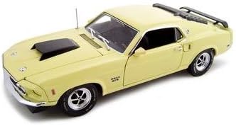 1969 Ford Mustang Boss 429 Yellow 1/24 Diecast Model