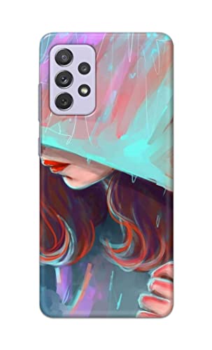 Image of PRINTFIDAA Pretty Woman Under The Umbrella Painting Printed Designer Hard Case for Samsung Galaxy A72 Back Cover -(e) RPM1007