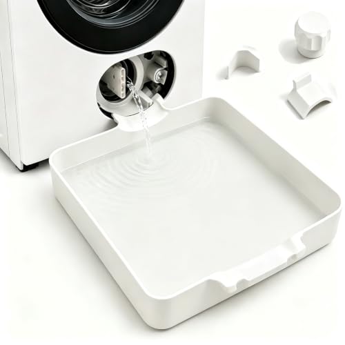 POP JINYI Bac de rétention pour Lave-linges Plateau-Anti-Fuite, 17,8 x 17,8 cm Bac de récupération d'eau à Chargement Frontals pour Machine à Laver, pour sous-Sol, Appartement, Mobil-Home et garages