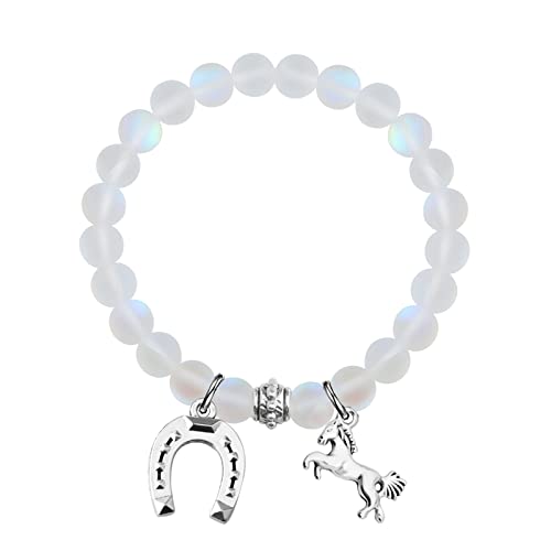 UJIMS Horse Charm Bracelet - Inspirational Gift for Horse Lovers, Riders, and Trainers - Equestrian Gifts