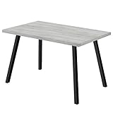 Monarch Specialties 36'X 60' / Grey Metal Dining Table, gray/black