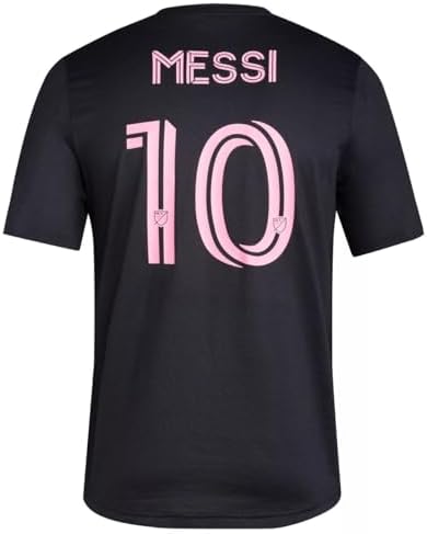 adidas Mens Messi Crew Neck Short Sleeve Replica Jersey Casual Tops Casual - Pink
