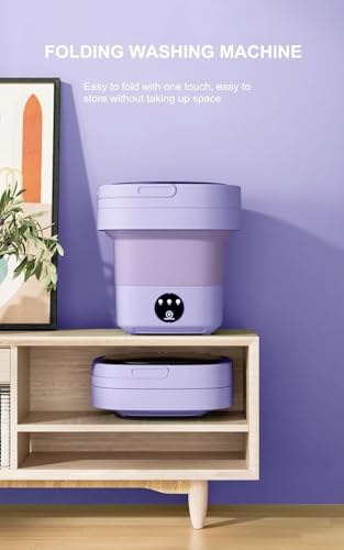 Image of Welko Portable Mini Washing Machine, Foldable Washing Machine Top Load Fully Automatic with 3 Modes Spinner and Dryer, Semi Automatic Bucket Washer for Travel, Home, Baby Clothes