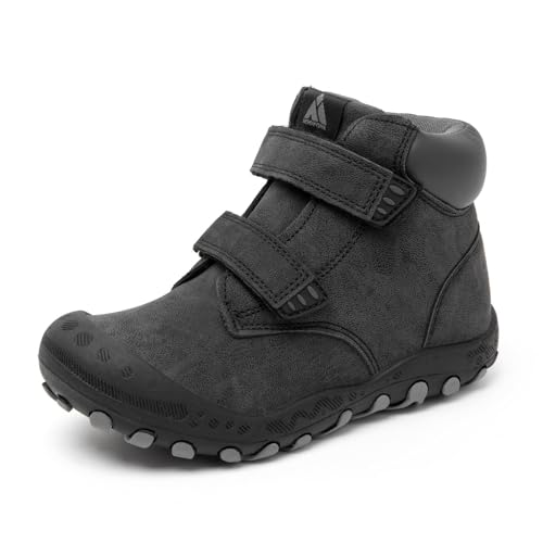 Mishansha Niños Zapatillas de Senderismo Ligeras Antideslizante Zapatos para Trekking Montaña Botas Unisex Transpirables Niño Sneakers Calzado Casuales Negro Azabache 36 EU