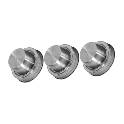 Gatuida 3 Piezas Coctelera De Cóctel Tapa De La Taza del Tarro De Albañil Sello De Tarro De Albañil Accesorios para Tarros De Cristal Tapa del Tarro De Albañil Silver Acero Inoxidable