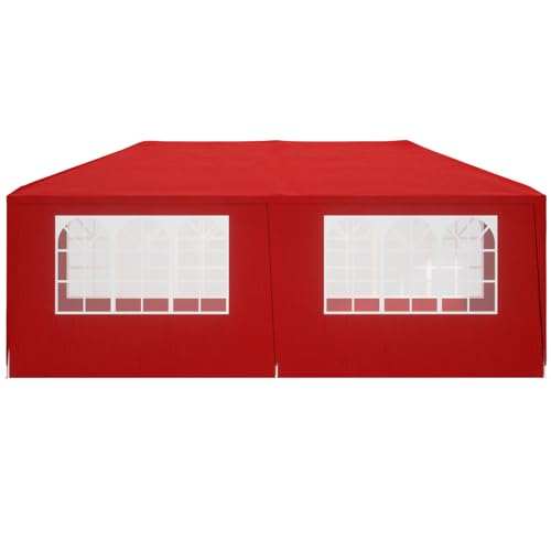 Casaria Gazebo da Giardino 3x6m Protezione UV 18m² Idrorepellente 6 Pareti Tenda Feste Padiglione Tendone Giardino