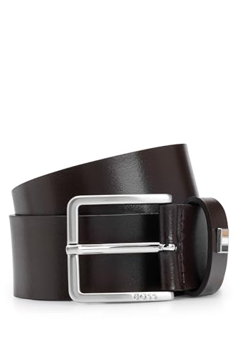 BOSS Herren Ther-Flag-E Sz35 In Italien gefertigter Ledergürtel mit Signature-Streifen-Detail Dunkelbraun 120 – Ansicht 5