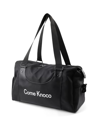 Sports Duffle Bag Gym Bag for Men with Shoe & Wet Compartments Yoga Swim Bag Weekend Travel Accessories（Black）