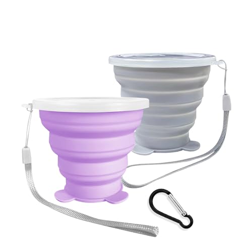 Collapsible Cups, Silicone Collapsible Travel Cup, Expandable Folding Camping Drinking