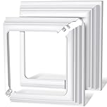Thyle 5x5 Inches Vinyl Post Skirt Post Base Cover Column Wraps for Porch Deck Post Base Vinyl Post Sleeve White Post Trim for Wood Vinyl Post Hand and Stair Rails (2 Pcs)