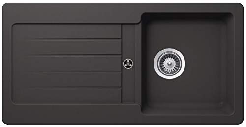 Granitspüle Victory S-VEL860 verschiedenen Farben 860 x 435 mm inkl. Drehexcentergarnitur (gray)