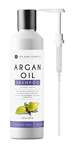 Argan Oil Shampoo Conditioner Set (2 x 16 oz) by Kate Blanc. For Stronger Healthier Hair. Sulfate, SLS, Paraben Free. Repair Frizzy, Damaged Hair. Untangle Hair. Add Volume. (Argan Shampoo Small)