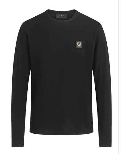 Belstaff Langarmshirt in Schwarz, Schwarz , Large