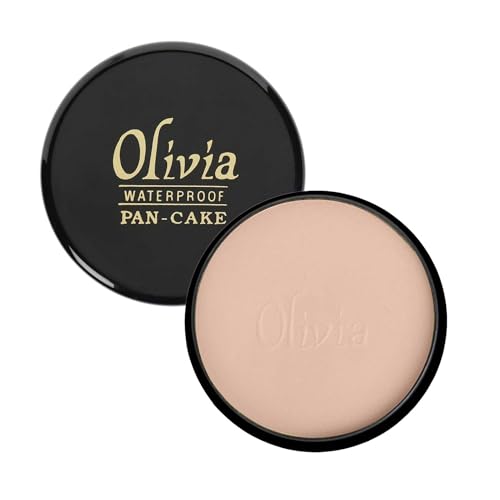Image of Olivia Pan Cake 100% Waterproof 25g | Full Coverage Makeup Base | Smudge-Proof & Sweat-Resistant | Long-Lasting Velvety Finish | Hides Blemishes | For All Skin Types | Dark Beige - 28
