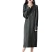 SAeWare Damen Strickkleid aus fester Wolle, verdicktes Kleid, Herbst, Winter, Midi, lockerer Boden, Rundhalsausschnitt, Dunkelgrau, Größe XL